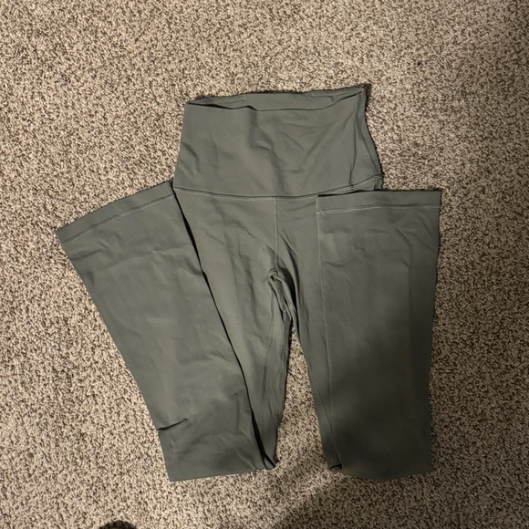 lululemon athletica Pants - Lululemon Mini Flare Light/Olive Green High-Waisted Leggings- never worn